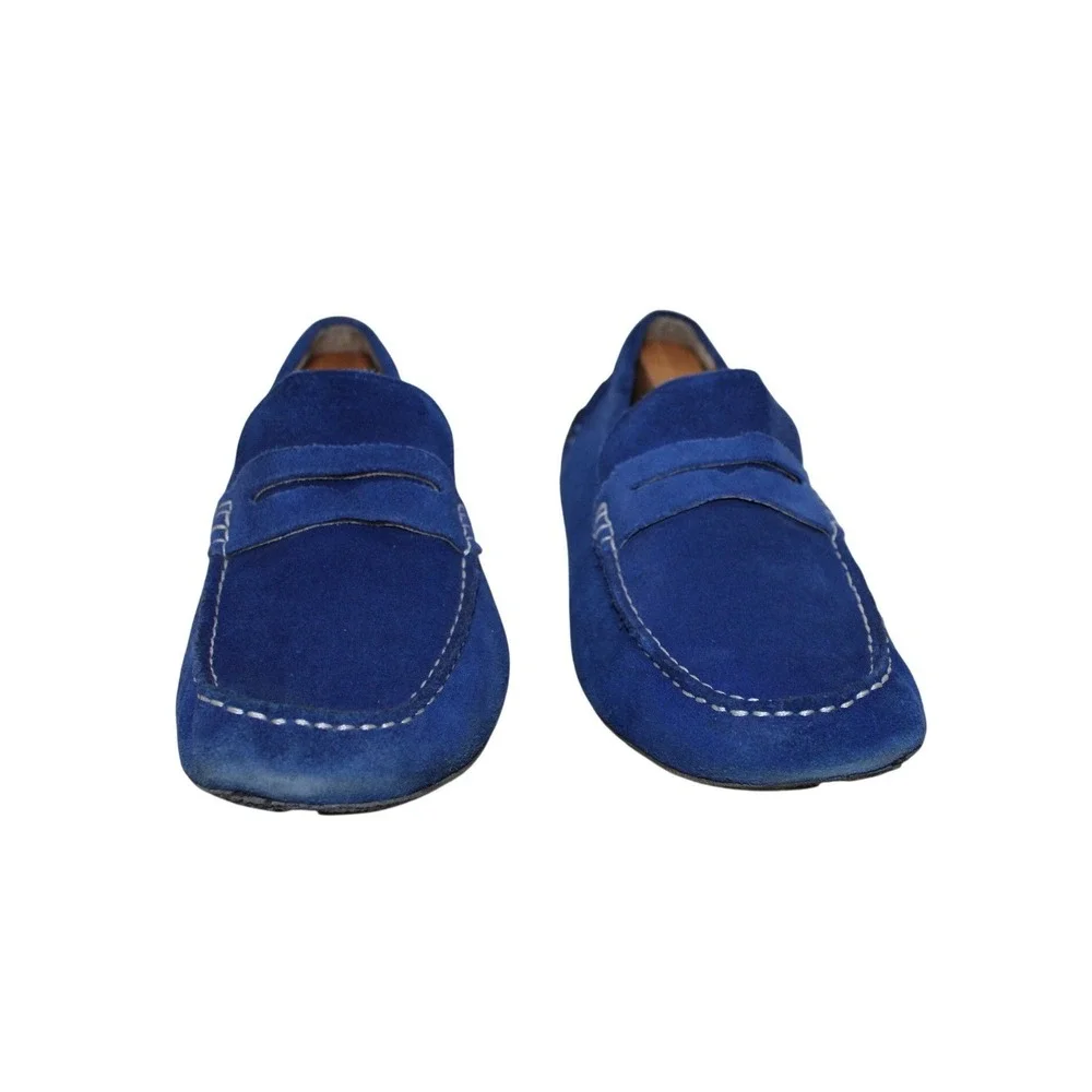 Alfani Tigger Driving Loafers Mens 10M Blue Suede Penny Loafers Slip On